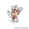 Love Cocktail Ring Vintage Rose Pure Rhodium Plated Lush Addiction Crystals from Swarovski