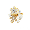 Calantha Ring Clear Crystal 18K Gold Plated Lush Addiction Crystals from Swarovski