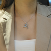 Unicorn Necklace (Tanzanite, Pure Rhodium Plated) - Lush Addiction, Crystals from Swarovski®